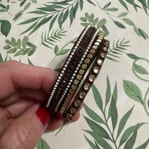 Elegant Brown and Gold Bracelet